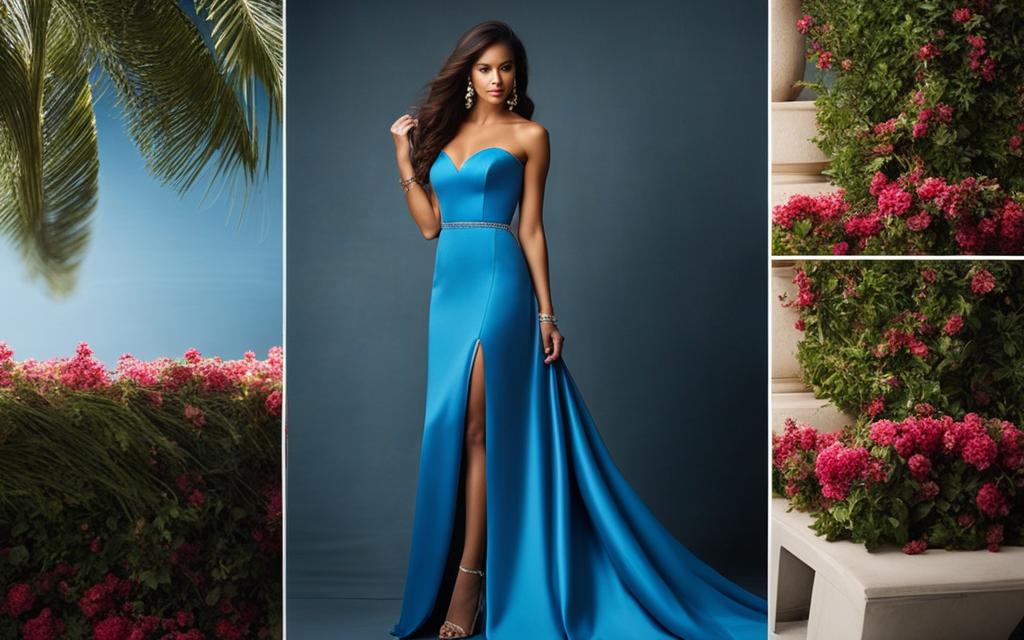 Blue Fitted Prom Dress
