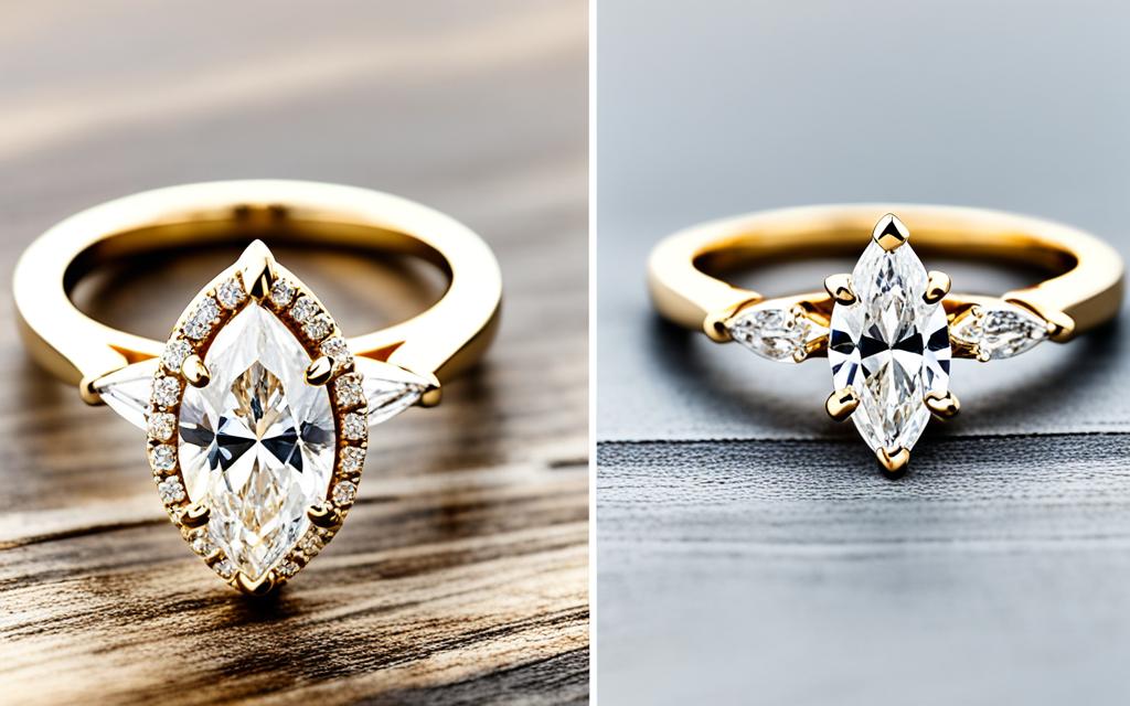 marquise cut diamond engagement rings and custom cushion cut engagement rings